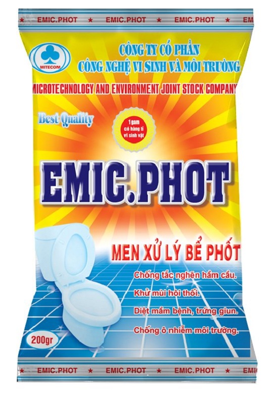 Men xử lý bể phốt, bể kỵ khí EMIC.PHOT 200g